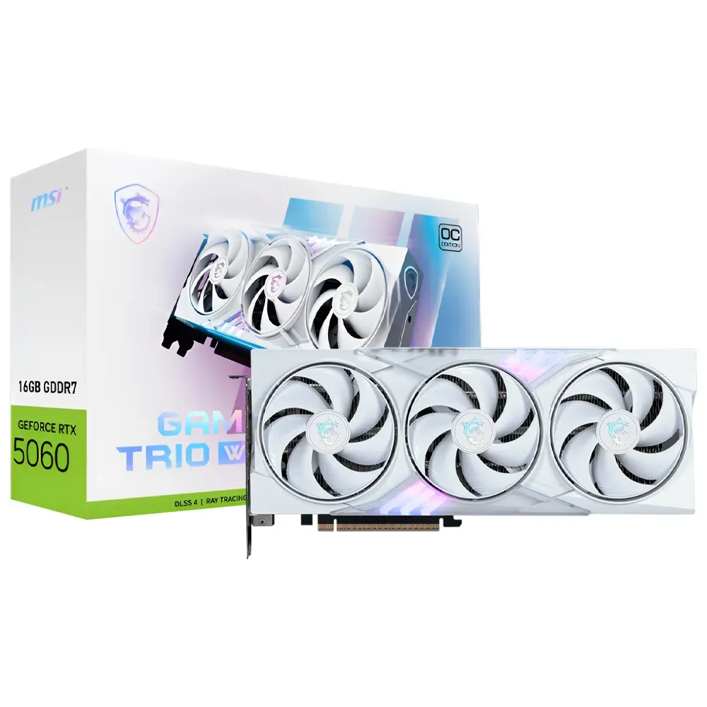Tarjeta De Video Msi Geforce Rtx 5060 Gaming Trio OC Blanco De 8Gb Gddr7 (MPN 912-V537-022, Tarjetas gráficas para PC) img-1