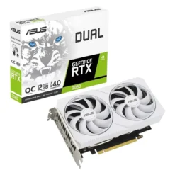Tarjeta Gráfica ASUS DUAL GeForce RTX 3060 OC Edition White 12GB GDDR6 (MPN DUAL-RTX3060-O12G-WHITE, Tarjetas gráficas para PC) img-1