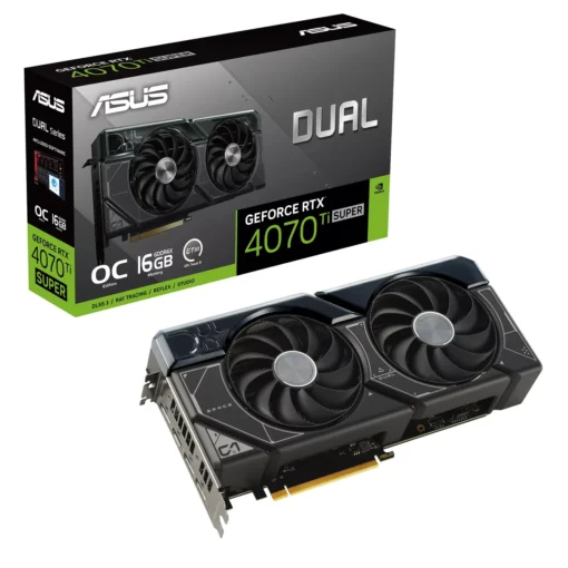 Tarjeta Gráfica ASUS Dual GeForce RTX™ 4070 Ti SUPER OC Edition 16GB GDDR6X (MPN 90YV0KF3-M0AA00, Tarjetas gráficas para PC) img-1