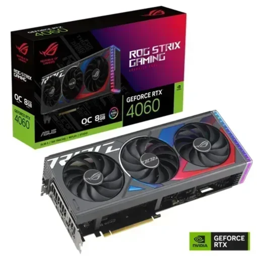 Tarjeta Gráfica Asus Rog Strix Geforce RTX 4060 OC Edition, 8GB GDDR6 (MPN ROG-STRIX-RTX4060-O8G-GAMING, Tarjetas gráficas para PC) img-1