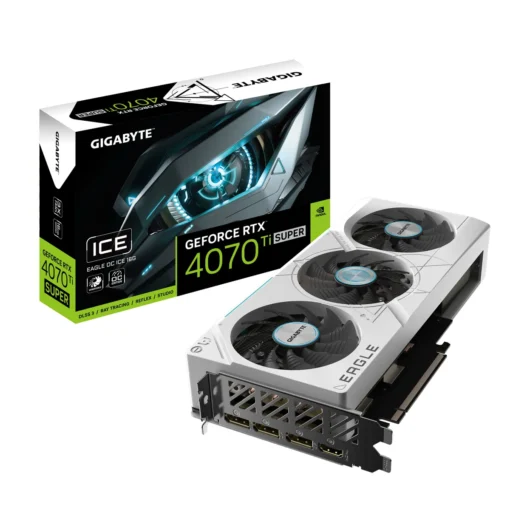 Tarjeta Gráfica GIGABYTE GeForce RTX 4070 Ti SUPER EAGLE OC ICE 16GB GDDR6X (MPN GV-N407TSEAGLEOC ICE-16GD, Tarjetas gráficas para PC) img-1
