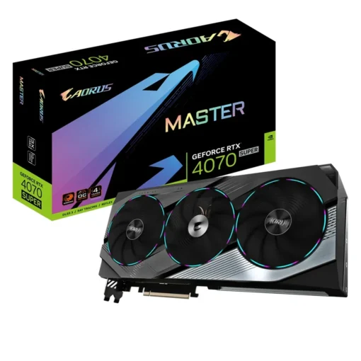 Tarjeta Gráfica Gigabyte AORUS GeForce RTX 4070 SUPER MASTER 12GB GDDR6X 192-bit (MPN GV-N407SAORUS M-12GD, Tarjetas gráficas para PC) img-1