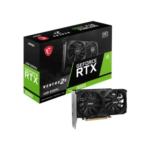 MSI Tarjeta Gráfica GeForce RTX 3050 VENTUS 2X OC 6GB GDDR6 (MPN GEFORCE RTX 3050 VENTUS 2X 6G OC, Tarjetas gráficas para PC) img-1