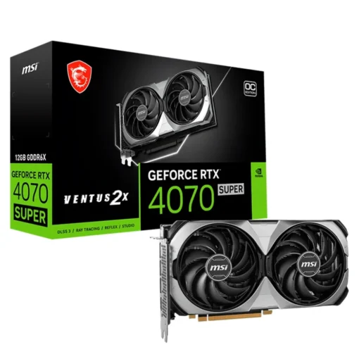 Tarjeta Gráfica MSI GeForce RTX 4070 SUPER VENTUS 2X OC, 12GB GDDR6X, 192 bit (MPN 912-V513-641, Tarjetas gráficas para PC) img-1