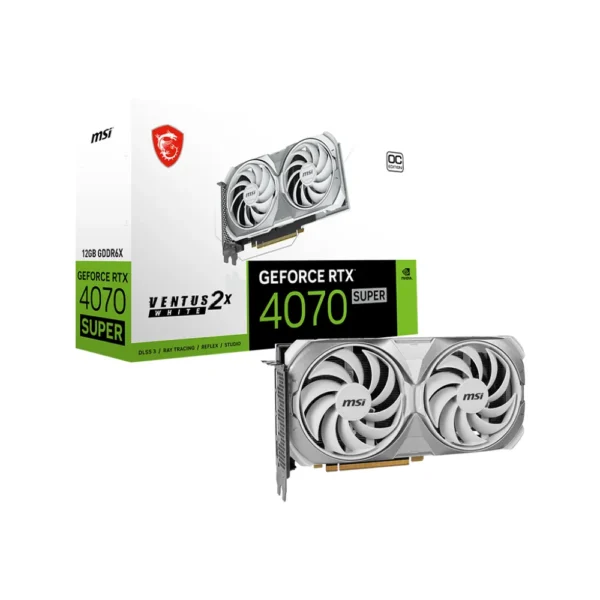 Tarjeta Gráfica MSI GeForce RTX 4070 SUPER VENTUS 2X WHITE OC 16GB GDDR6X 912-V513-642
