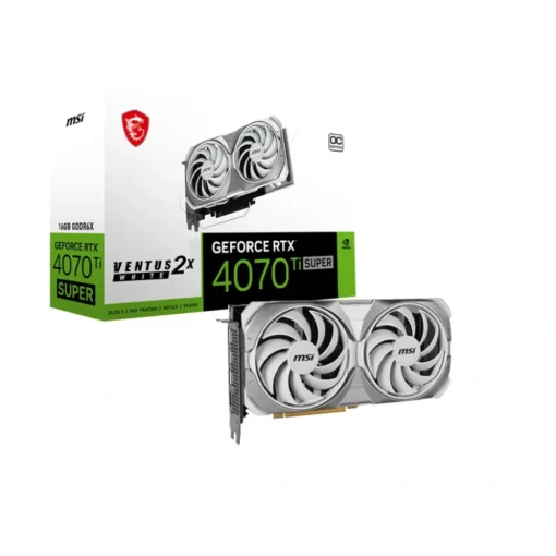 Tarjeta Gráfica MSI GeForce RTX 4070 Ti SUPER VENTUS 2X WHITE OC 16GB GDDR6X (MPN G407TS16V2WC, Tarjetas gráficas para PC) img-1