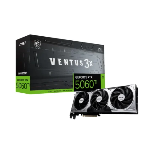 Tarjeta Gráfica MSI GeForce RTX 5060 Ti VENTUS 3X OC 16GB GDDR7 128-bit (MPN G506T-16V3C, Tarjetas gráficas para PC) img-1