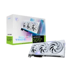 Tarjeta Gráfica MSI GeForce RTX™ 5070 Ti GAMING TRIO OC WHITE 16GB GDDR7 (MPN G507T-16GTCW, Tarjetas gráficas para PC) img-1