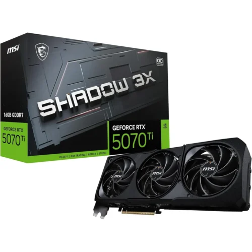 Tarjeta Gráfica MSI GeForce RTX 5070 Ti SHADOW 3X OC 16GB GDDR7 256-bit (MPN G507T-16S3C, Tarjetas gráficas para PC) img-1