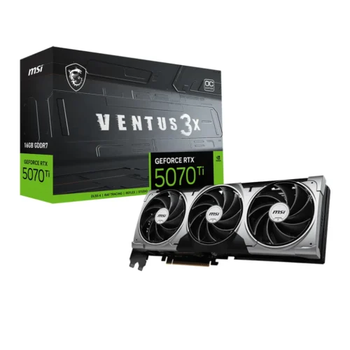 Tarjeta Gráfica MSI GeForce RTX 5070 Ti VENTUS 3X OC 16GB GDDR7 256-bit (MPN G507T-16V3C, Tarjetas gráficas para PC) img-1