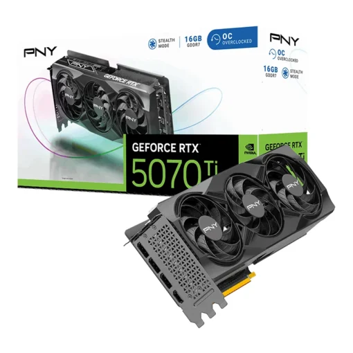 Tarjeta Gráfica PNY GeForce 5070 Ti 16GB GDDR7 OC 3X Fan (MPN VCG5070T16TFXPB1-O, Tarjetas gráficas para PC) img-1