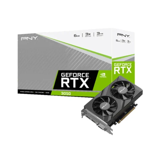 Tarjeta Gráfica PNY GeForce RTX 3050 Verto Dual Fan 6GB GDDR6 VCG30506DFXPB1