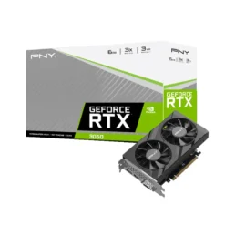 PNY Tarjeta Gráfica GeForce RTX 3050 Verto Dual Fan 6GB GDDR6 VCG30506DFXPB1 img-1