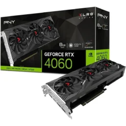 Tarjeta Gráfica PNY Nvidia RTX 4060 XLR8 Gaming Verto RGB 8GB GDDR6 (MPN VCG40608TFXXPB1, Tarjetas gráficas para PC) img-1