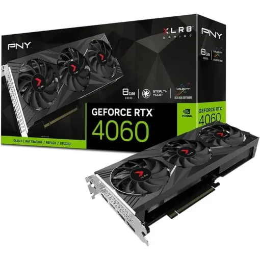Tarjeta Gráfica PNY Nvidia RTX 4060 XLR8 Gaming Verto RGB 8GB GDDR6 (MPN VCG40608TFXXPB1, Tarjetas gráficas para PC) img-1
