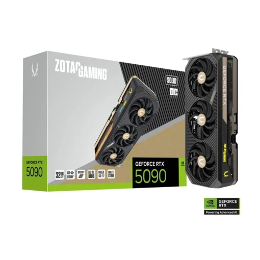 Tarjeta Gráfica ZOTAC GAMING GeForce RTX 5090 SOLID OC 32GB GDDR7 DLSS4 (MPN ZT-B50900J-10P, Tarjetas gráficas para PC) img-1