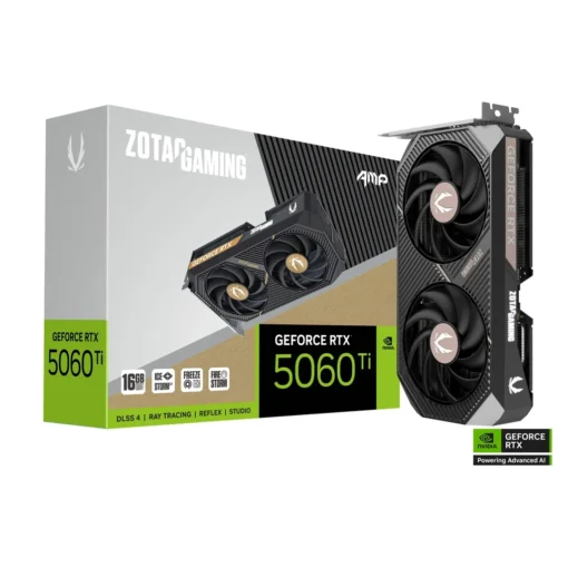 Tarjeta Gráfica ZOTAC Gaming GeForce RTX 5060 Ti AMP 16GB GDDR7 128-bit (MPN ZT-B50620F-10M, Tarjetas gráficas para PC) img-1