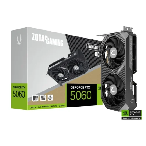 Tarjeta Gráfica Zotac Gaming Nvidia GeForce RTX 5060 Twin Edge OC 8GB GDDR7 (MPN ZT-B50600H-10M, Tarjetas gráficas para PC) img-1