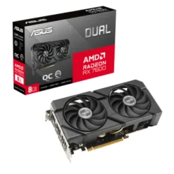 Tarjeta Video Asus Dual Radeon™ RX 7600 EVO OC Edition 8 GB GDDR6 (MPN 90YV0LD0-M0AA00, Tarjetas gráficas para PC) img-1