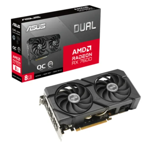 Tarjeta Video Asus Dual Radeon™ RX 7600 EVO OC Edition 8 GB GDDR6 (MPN 90YV0LD0-M0AA00, Tarjetas gráficas para PC) img-1