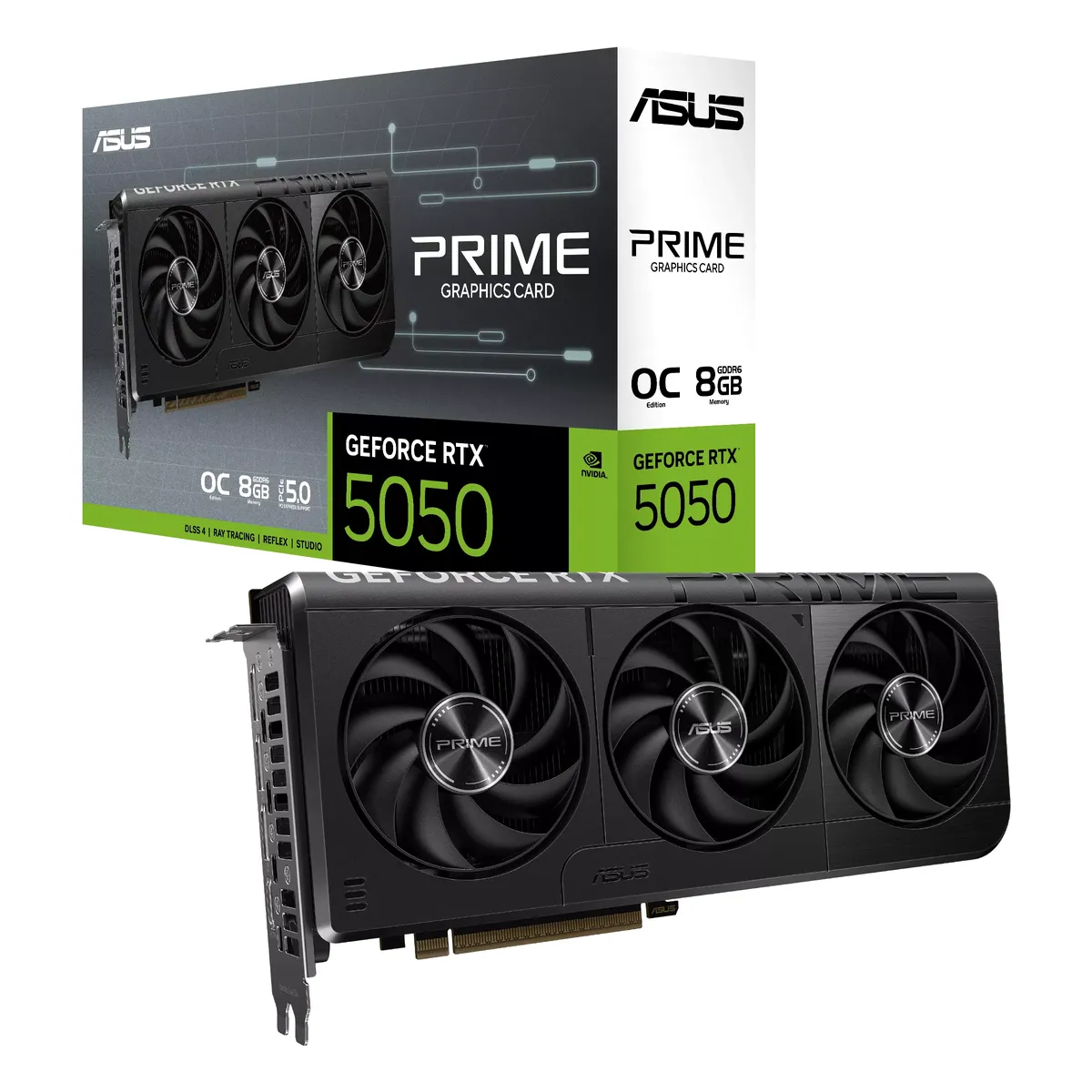 Tarjeta Gráfica ASUS Prime GeForce RTX™ 5050 8GB GDDR6 OC Edition (MPN 90YV0N70-M0AA00, Tarjetas gráficas para PC) img-1