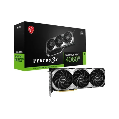 Tarjeta de Gráfica MSI Geforce RTX 4060 Ti VENTUS 3X 16G OC, 16GB GDDR6 (MPN GEFORCE RTX 4060 TI VENTUS 3X 16G OC, Tarjetas gráficas para PC) img-1