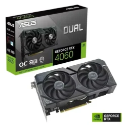 Tarjeta de Video ASUS Dual RTX 4060 OC 8GB GDDR6 (MPN DUAL-RTX4060-08G, Tarjetas gráficas para PC) img-1