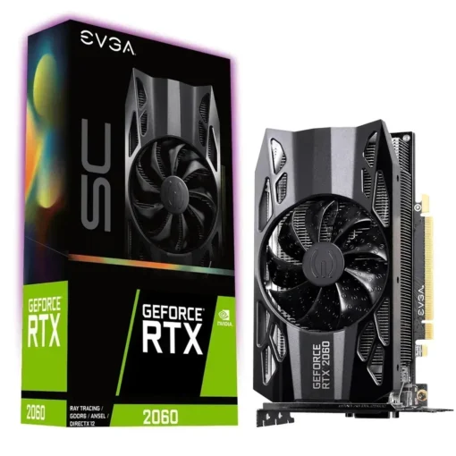 Tarjeta de Video EVGA GeForce RTX 2060 SC GAMING (MPN 06G-P4-2062-KR, Tarjetas gráficas para PC) img-1