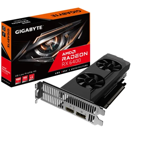 Tarjeta de Video Gigabyte AMD Radeon RX 6400 D6 Low Profile 4GB GV-R64D6-4GL