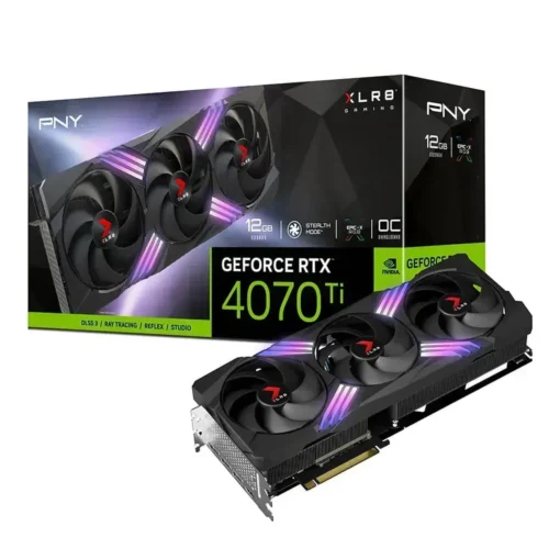 Tarjeta de Video PNY Nvidia GeForce RTX 4070Ti 12GB XLR8 Gaming Verto TF OC (MPN VCG4070T12TFXXPB1-O, Tarjetas gráficas para PC) img-1