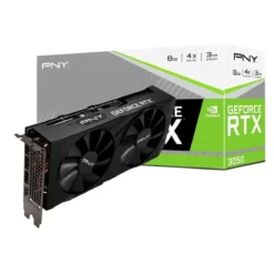 Tarjeta de Video PNY Nvidia RTX 3050 8GB Verto Dual Fan Edition (MPN VCG30508DFBPB1, Tarjetas gráficas para PC) img-1