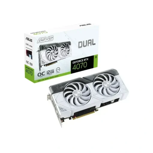 Tarjeta de video ASUS Dual GeForce RTX 4070 White OC Edition, 12GB, GDDR6X (MPN DUAL-RTX4070-O12G-WHITE, Tarjetas gráficas para PC) img-1