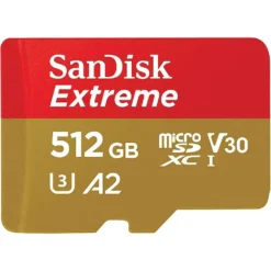 Tarjeta microSDXC SanDisk Extreme 512GB UHSI A2, V30, Lec 190MB/s, Esc 140MB/s (MPN SDSQXAV-512G-GN6MA, Tarjetas Micro SD) img-1