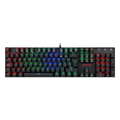 Teclado Gamer Mecánico Redragon Mitra K551 Negro, (ESP) Switch Rojo (MPN K551RGB-SP, Teclados) img-1