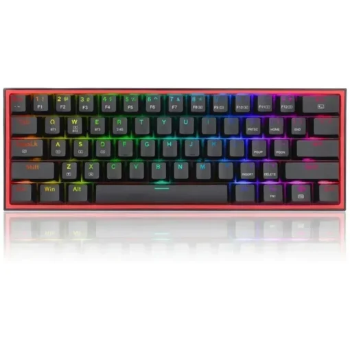 Teclado Inalámbrico Gamer Mecánico Redragon Fizz PRO Black/Red (US) Red Switch (MPN K616-RGB B BLACK/RED, Teclados) img-1
