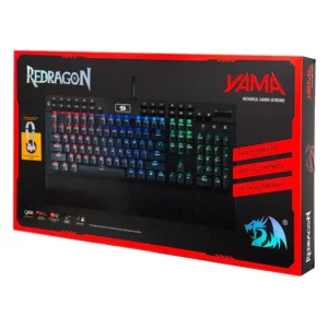 Teclado Mecánico Gamer Redragon Yama Black RGB - Red Switch K550RGB-1 SP