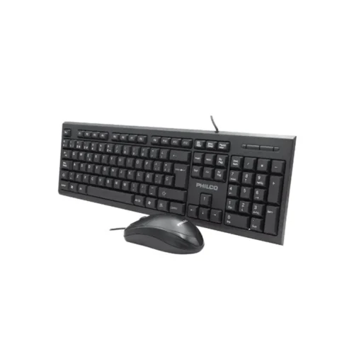 Teclado Philco Kit Alambrico Teclado + Mouse ergonometrico, compatible Mac y PC, (MPN 29PLCK4500, Kit Teclado y Mouse) img-1