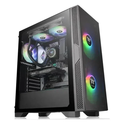 Thermaltake Gabinete Gamer Versa T25 Tg, Vidrio Templado, Mid-Tower, Atx (MPN CA-1R5-00M1WN-00, Gabinetes para PC) img-1