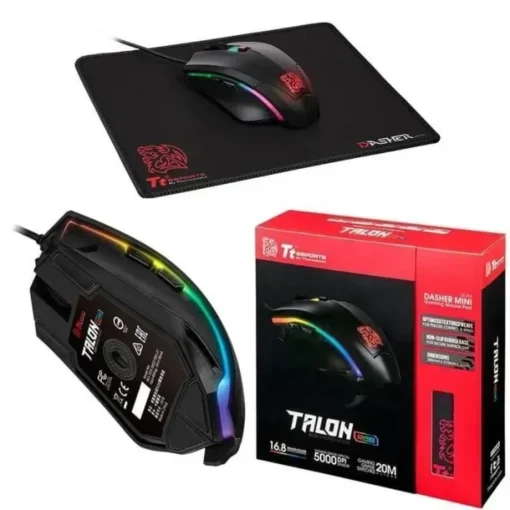 Thermaltake Talon Elite Rgb + Mouse pad (MPN MO-TER-WDOTBK-01, Mouses) img-1