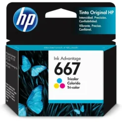Hp Tinta Cartucho De 667 Tricolor Original (MPN 3YM78AL, Suministros para impresoras) img-1