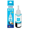 Tinta Epson Cian T673, 70ml, Compat. L1800, L800, L805, L810, L850 (MPN T673220-AL, Suministros para impresoras) img-1