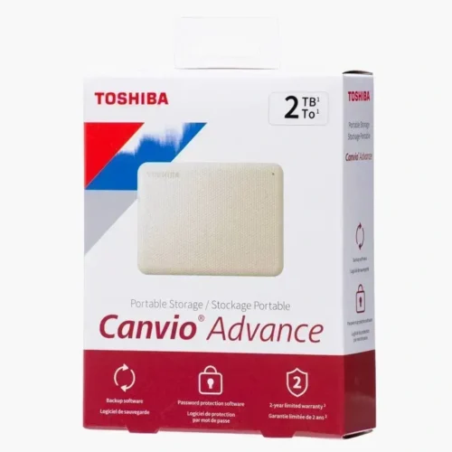 Toshiba Disco Duro Portátil Canvio Advance, 2TB, USB 3.0, Blanco (MPN HDTCA20XW3AA, Discos externos) img-1