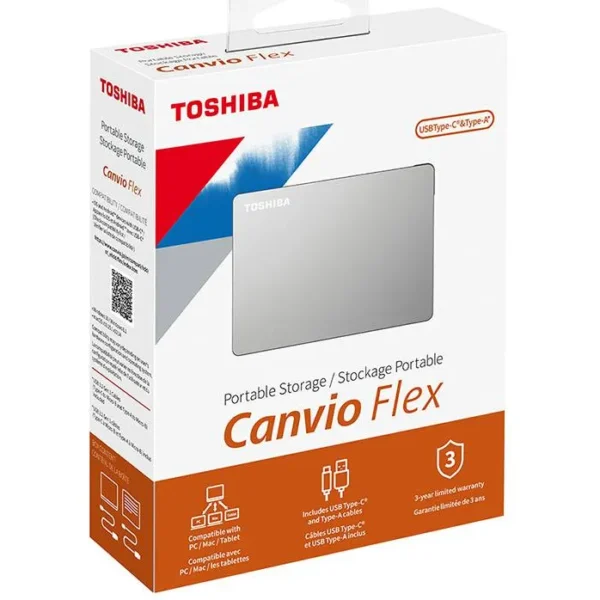 Toshiba Disco Portátil Canvio Flex, 1Tb, Usb 3.0, Lectura 5000Mb/S Escritura HDTX110XSCAA