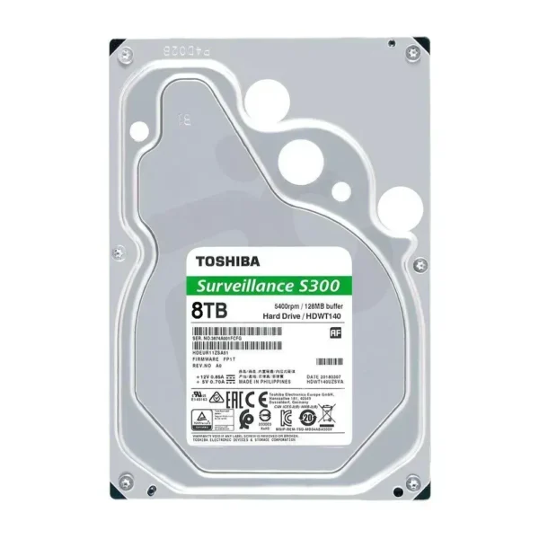 Toshiba Unidad De Disco Duro /8Tb/ 3.5Pulg./7200Rpm /Serial Ata Iii S300 HDWT380UZSVA img-1