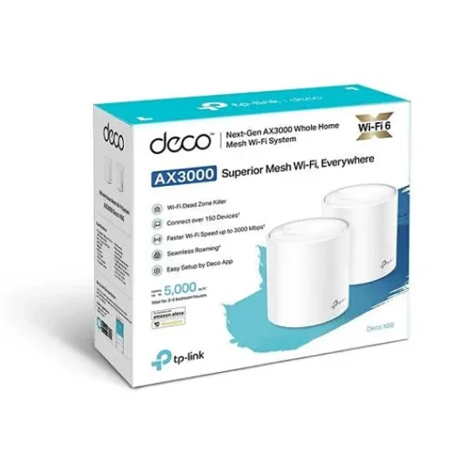 Tp-Link Pack De Sistema Wi-Fi 6 Mesh Deco X50 Ax3000 (2 Routers, 3.0 Gbps, Hasta DECO X50 (2-PACK)