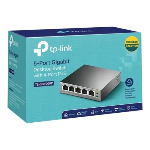 Tp-Link Sin Gestionar 5 puertos Gigabit Desktop Switch with 4-Port PoE+ (MPN TL-SG1005P, Cables, adaptadores y accesorios para pantallas) img-1