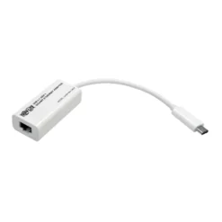 Tripp Lite USB-C to Gigabit Ethernet NIC Network Adapter 10/100/1000 Mbps White U436-06N-GBW