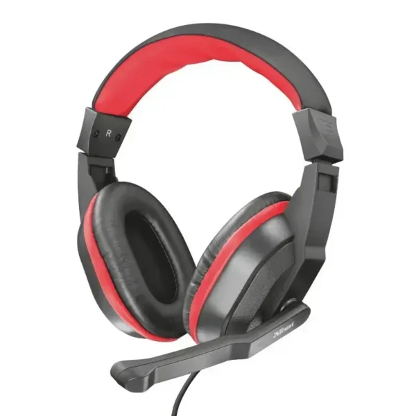 Trust Audífonos Gamer Ziva Headset (Jack 3.5Mm, Negro/Rojo 21953 img-1