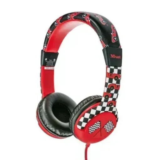 Auriculares Trust Urban Spila Kids, Binaurales, Límite 85dB, Negro/Rojo (MPN 20953, Audífonos) img-1