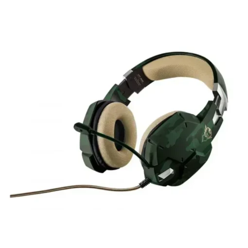 Auriculares Trust GXT 322C, Cableado, Estéreo, Verde Camuflaje, Micrófono (MPN 20865, Audífonos) img-1